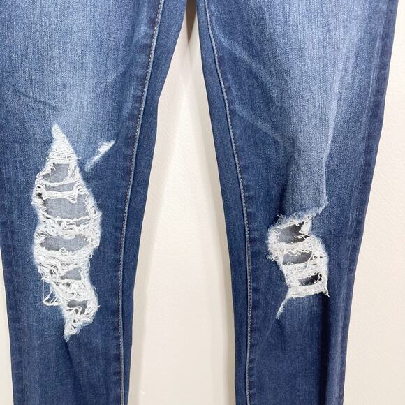 American Eagle Next Level Stretch Hi Rise Jegging Ripped Jeans Womens 2 Regular - Picture 5 of 11